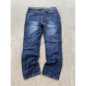 Decibel Jeans Mens 40x32 Blue Denim‎ Straight American Flag Star Waistband Pants
